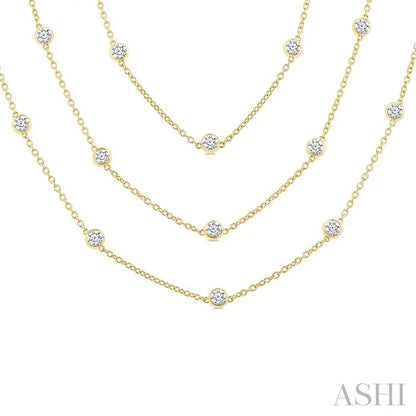Diamond Station Long Necklace