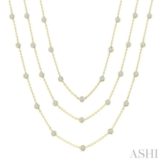 Diamond Station Long Necklace