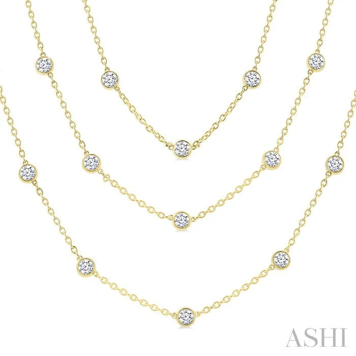 Diamond Station Long Necklace