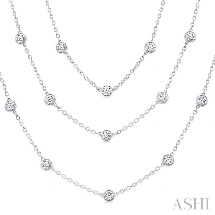 Diamond Station Long Necklace