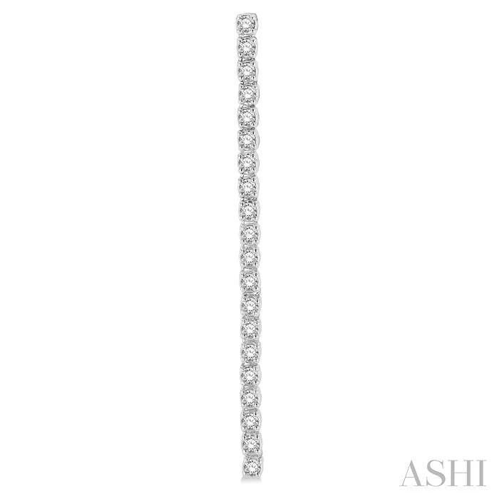 Diamond Tennis Long Earrings