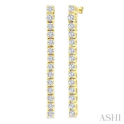 Diamond Tennis Long Earrings