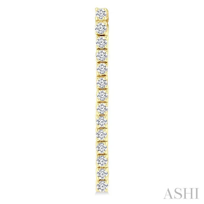 Diamond Tennis Long Earrings