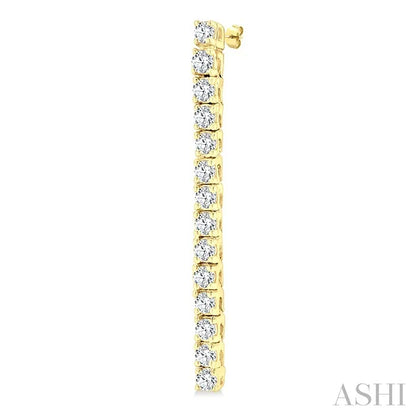 Diamond Tennis Long Earrings