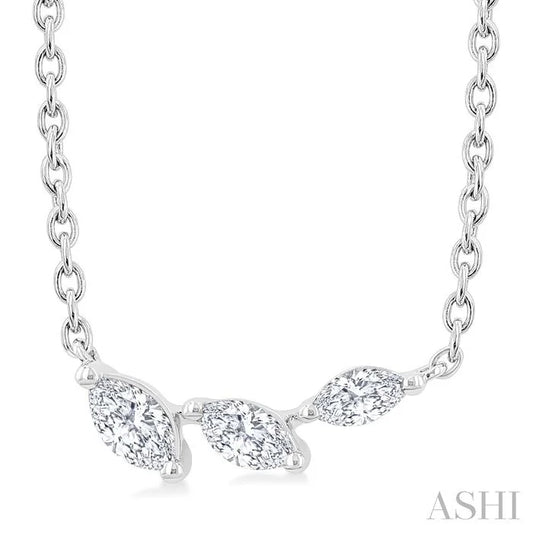 Marquise Shape Diamond Fashion Necklace