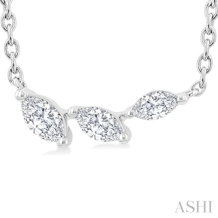 Marquise Shape Diamond Fashion Necklace