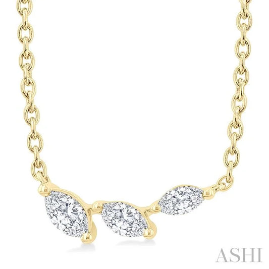 Marquise Shape Diamond Fashion Necklace
