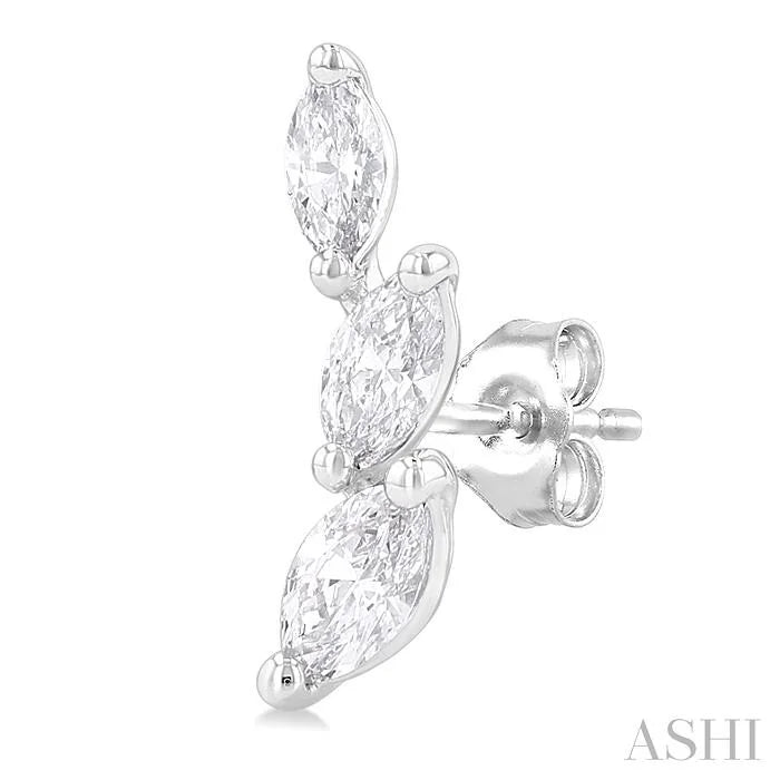 Marquise Shape Diamond Fashion Ear Climbers