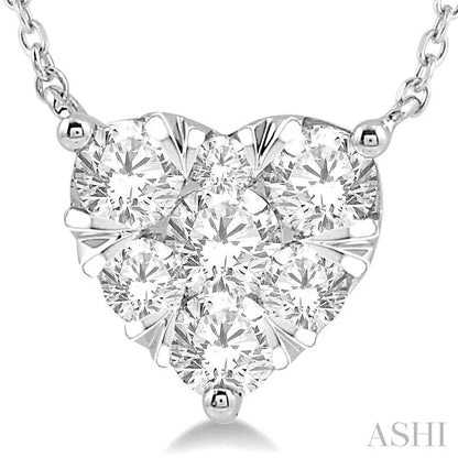 Heart Shape Lovebright Essential Diamond Pendant