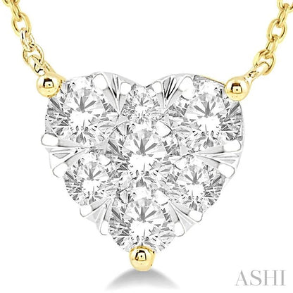 Heart Shape Lovebright Essential Diamond Pendant