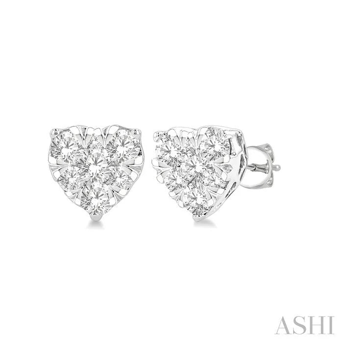 Heart Shape Lovebright Essential Diamond Stud Earrings