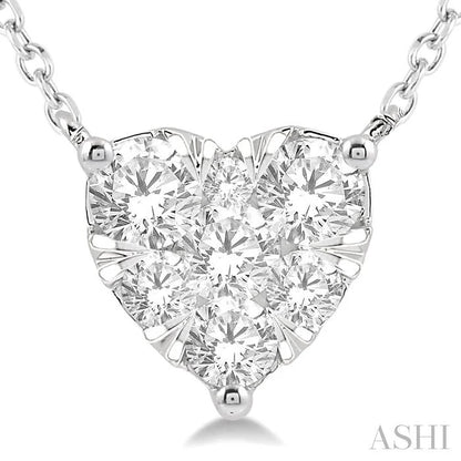 Heart Shape Lovebright Essential Diamond Pendant