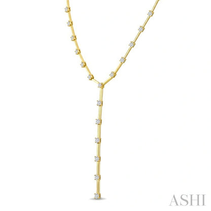 Bar Shape Diamond Fashion Y Necklace