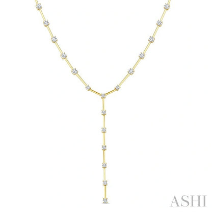 Bar Shape Diamond Fashion Y Necklace
