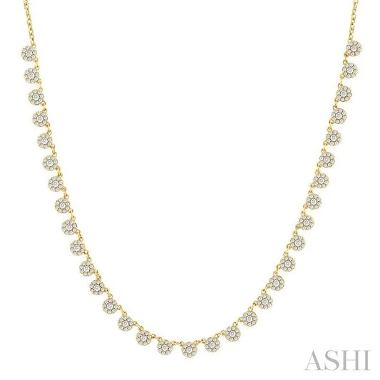 Halfway Cluster Diamond Necklace