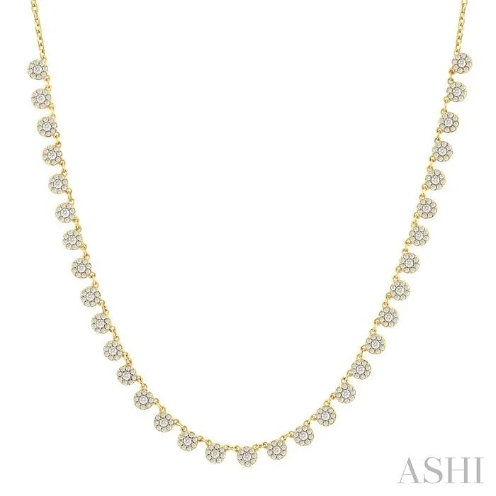 Halfway Cluster Diamond Necklace