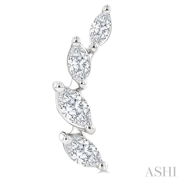 Marquise Shape Diamond Fashion Ear Climbers