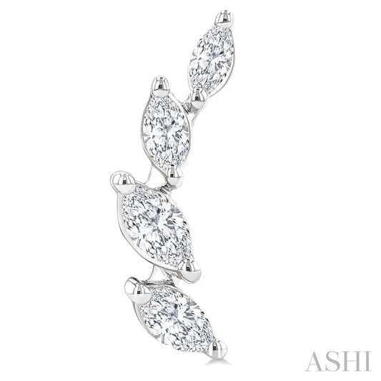 Marquise Shape Diamond Fashion Ear Climbers
