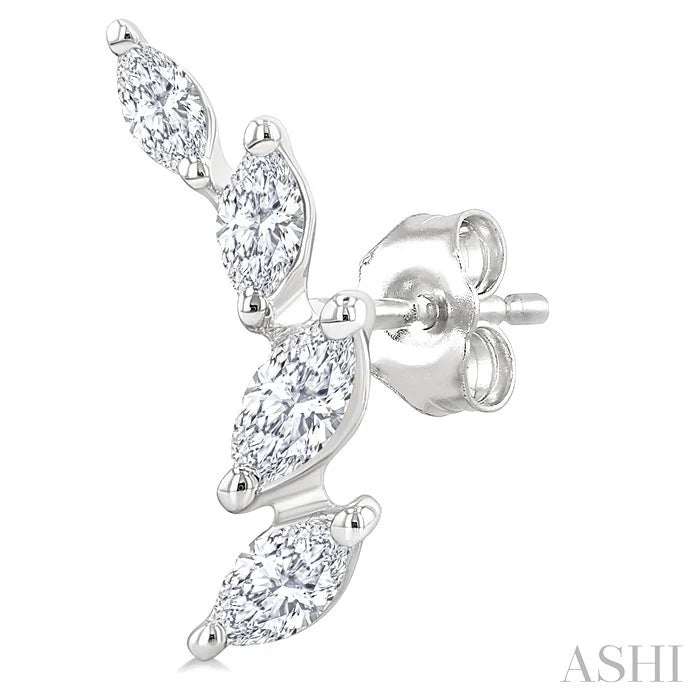 Marquise Shape Diamond Fashion Ear Climbers