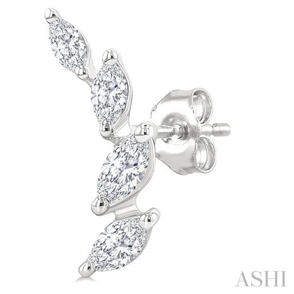 Marquise Shape Diamond Fashion Ear Climbers