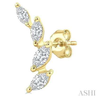 Marquise Shape Diamond Fashion Ear Climbers