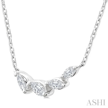 Marquise Shape Diamond Fashion Necklace