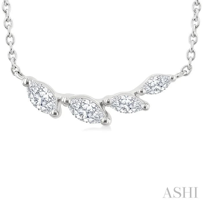 Marquise Shape Diamond Fashion Necklace