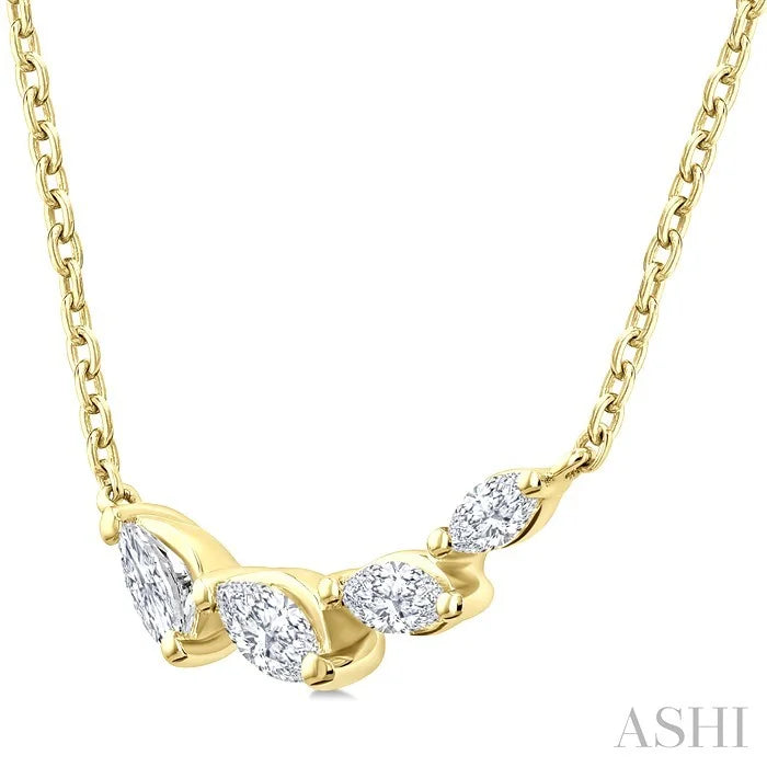 Marquise Shape Diamond Fashion Necklace