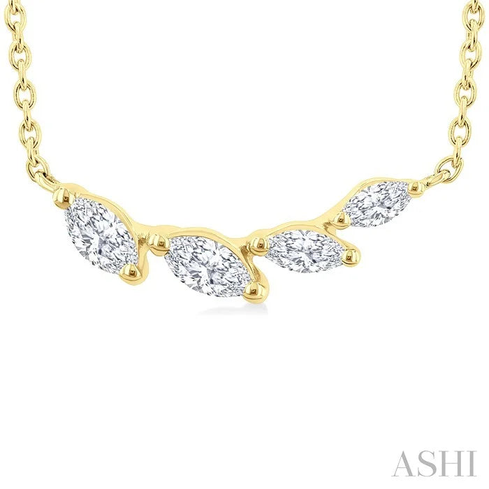 Marquise Shape Diamond Fashion Necklace