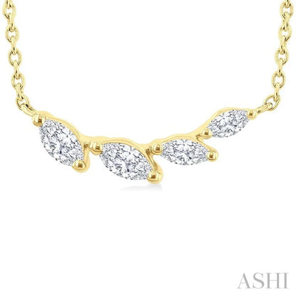 Marquise Shape Diamond Fashion Necklace