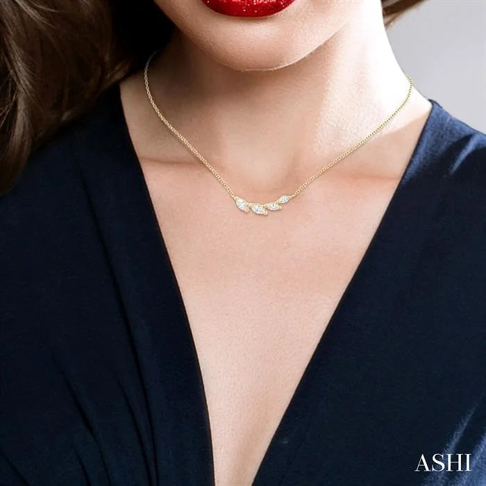 Marquise Shape Diamond Fashion Necklace
