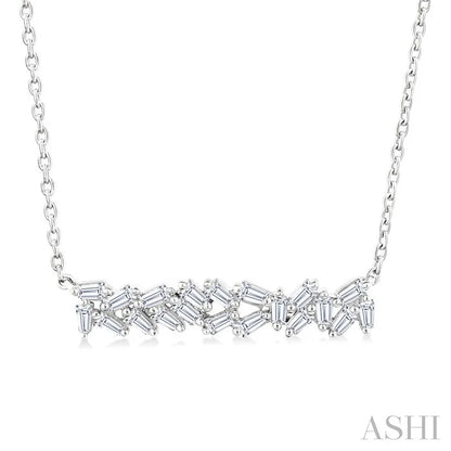 Scatter Baguette Diamond Fashion Necklace