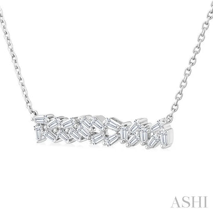 Scatter Baguette Diamond Fashion Necklace
