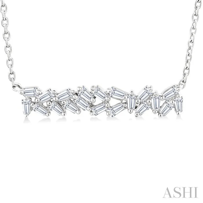 Scatter Baguette Diamond Fashion Necklace
