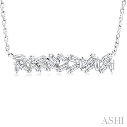 Scatter Baguette Diamond Fashion Necklace