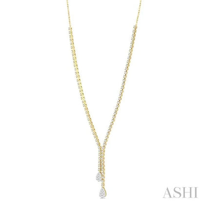 Pear Shape Lovebright Diamond Fashion Y Necklace