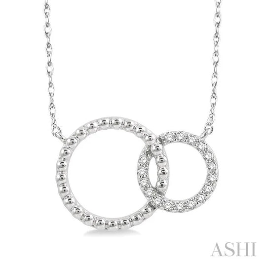 Bead Bijoux Circle Interlock Diamond Fashion Pendant