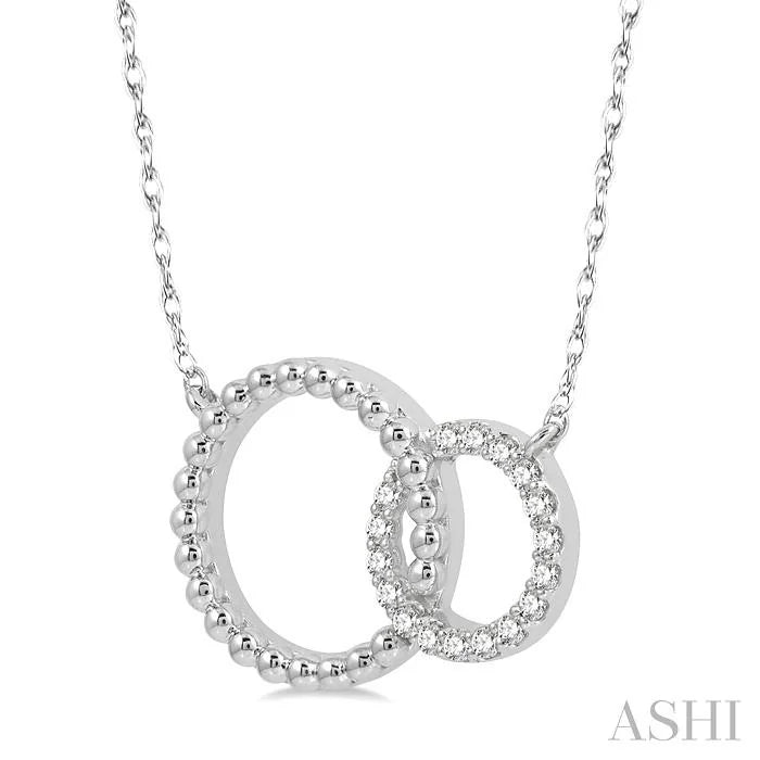 Bead Bijoux Circle Interlock Diamond Fashion Pendant