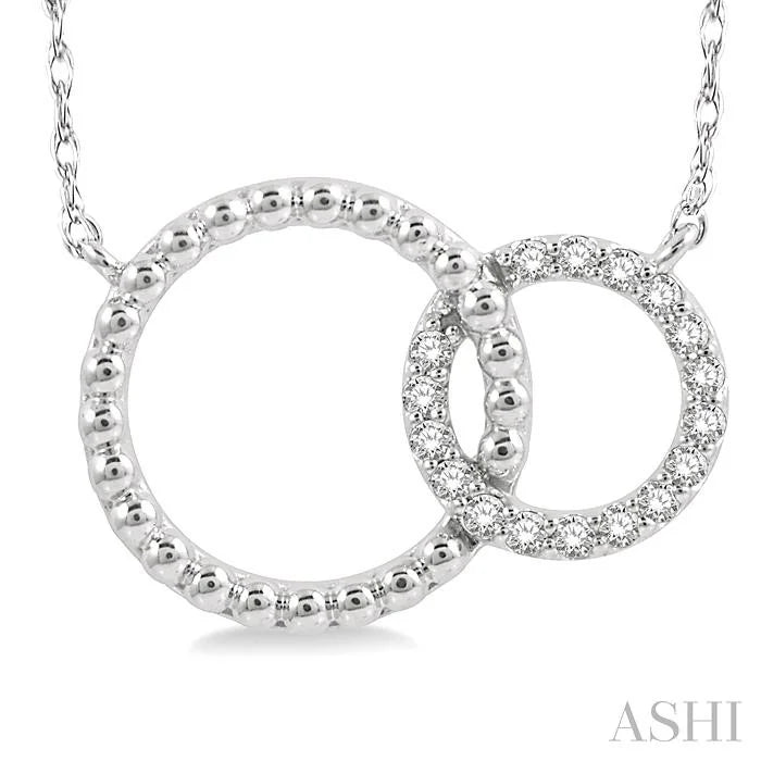 Bead Bijoux Circle Interlock Diamond Fashion Pendant