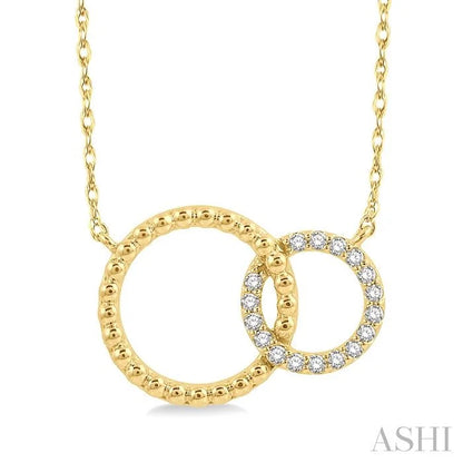 Bead Bijoux Circle Interlock Diamond Fashion Pendant