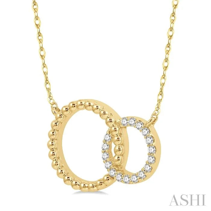 Bead Bijoux Circle Interlock Diamond Fashion Pendant