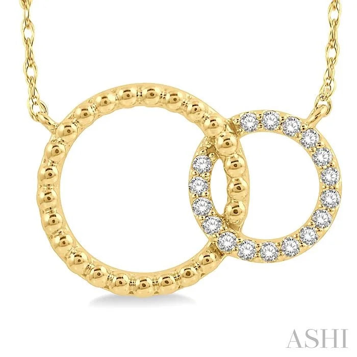 Bead Bijoux Circle Interlock Diamond Fashion Pendant