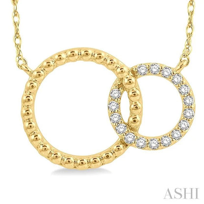 Bead Bijoux Circle Interlock Diamond Fashion Pendant