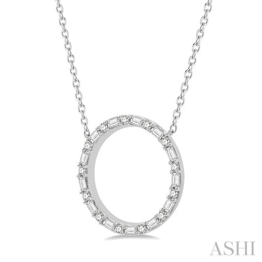 Circle Baguette Diamond Pendant