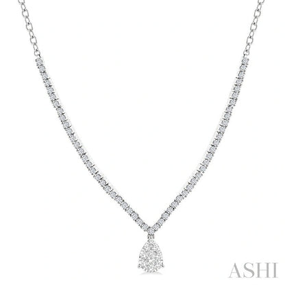 Pear Shape Diamond Necklace