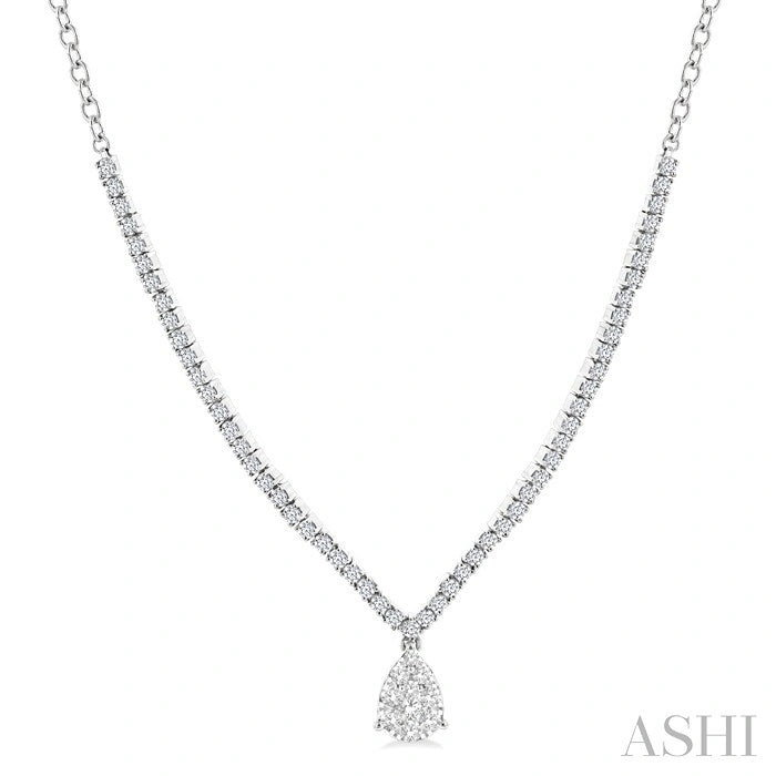 Pear Shape Diamond Necklace