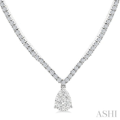 Pear Shape Diamond Necklace