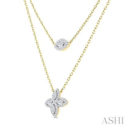 Floral Layered Diamond Necklace