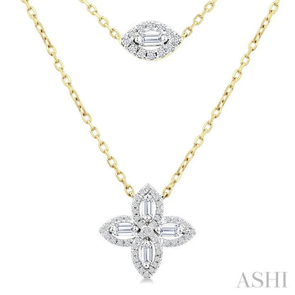 Floral Layered Diamond Necklace