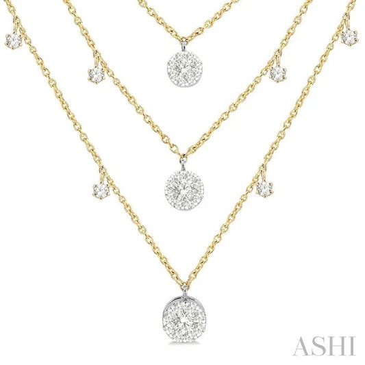 Round Shape Lovebright Diamond Layered Necklace